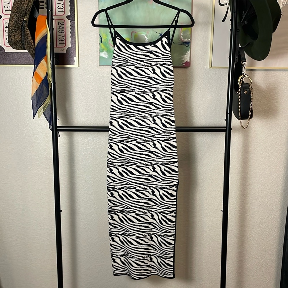 Zebra Mint Vanilla Midi Dress!